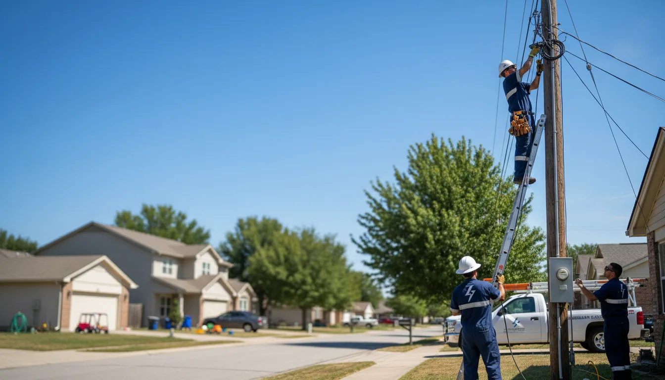 Residential electrician providing installation services in Peru, KS